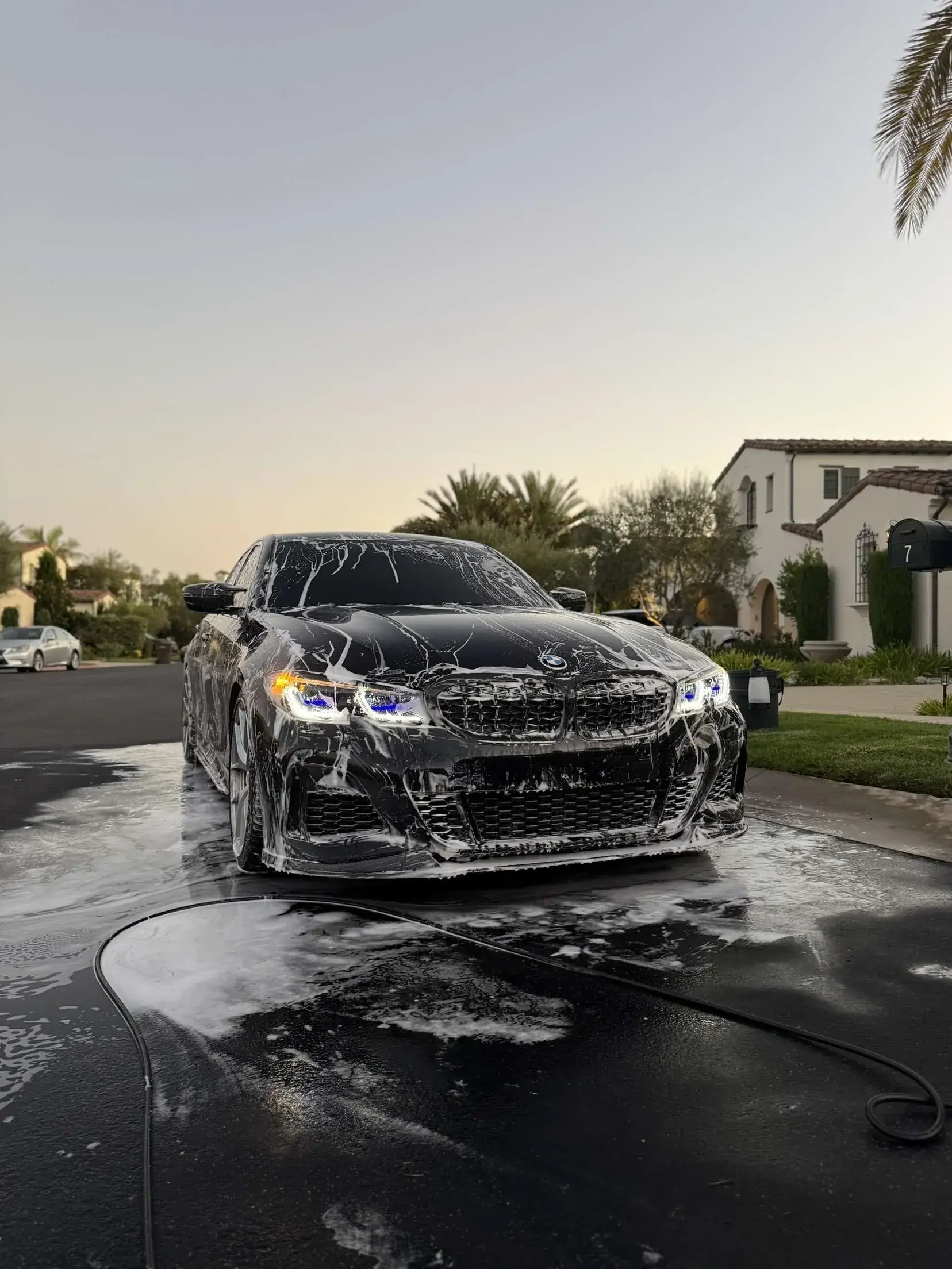 BMW M340i exterior after premium wash and protection